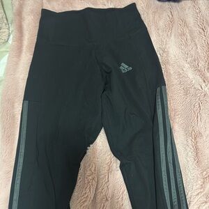 Black/gray adidas active pants - used